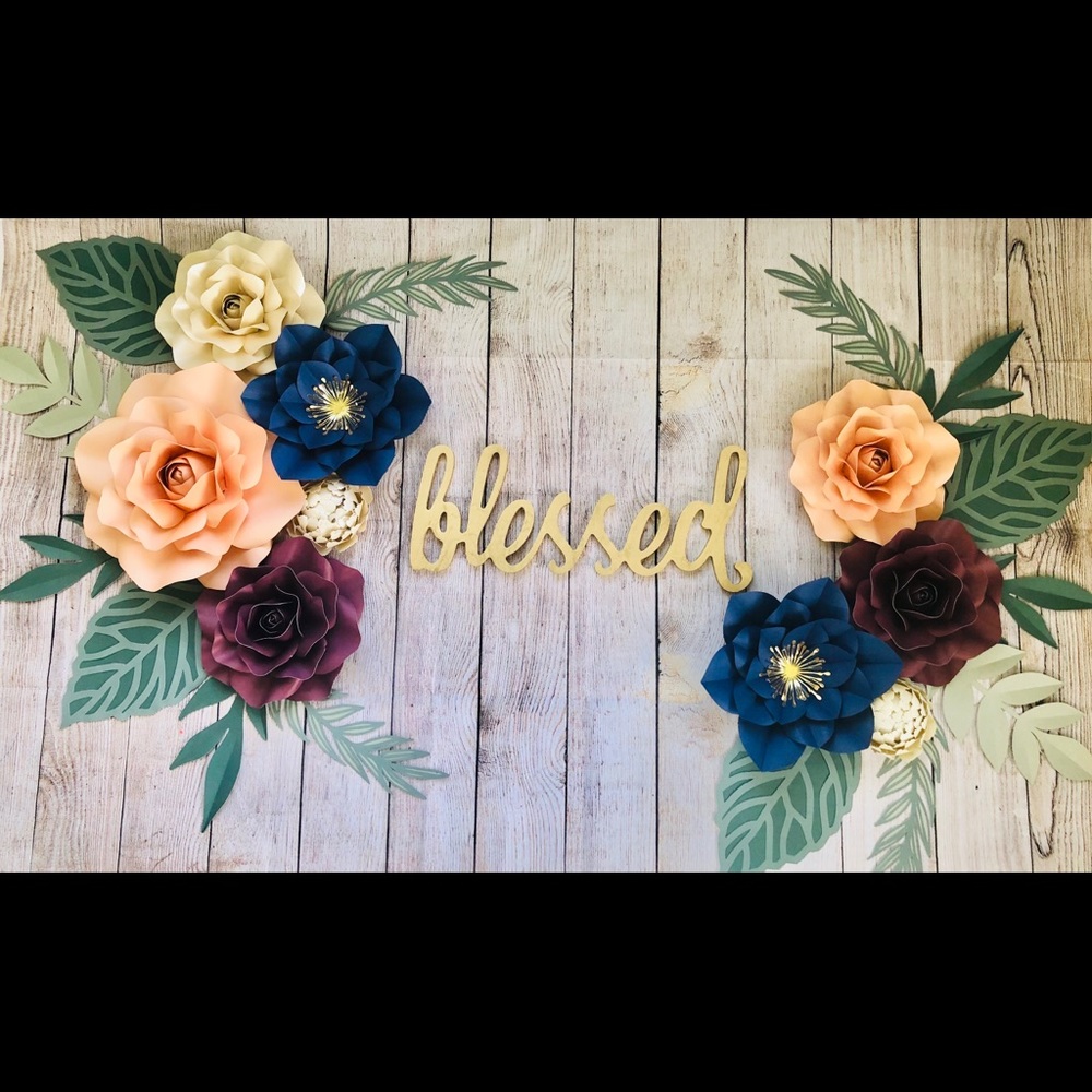 9 Piece Paper Flower Set.